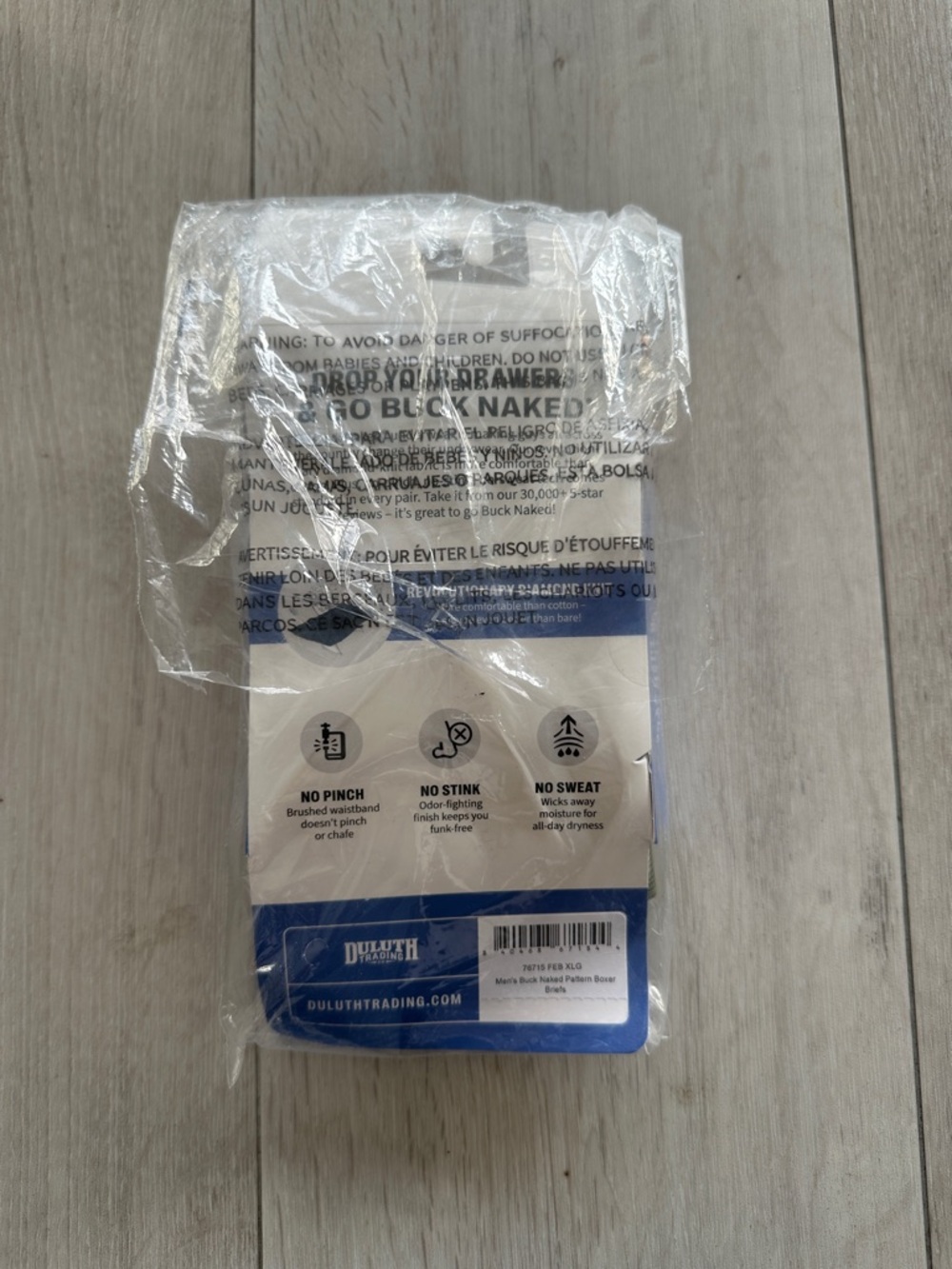 Duluth Trading Co. Buck Naked Boxer Briefs Patterned XLG NWT IN PACKAGE - Picture 2 of 6